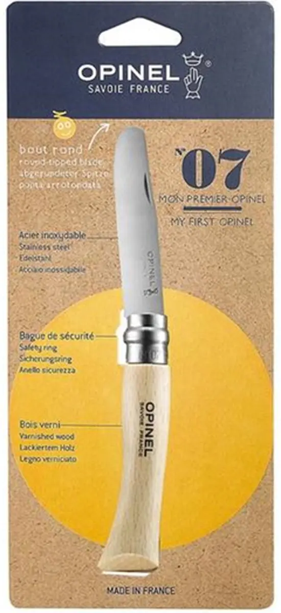 Opinel Mon Premier Zakmes - Rond RVS Hout - afbeelding 3 van 6