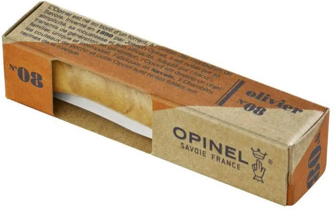 Opinel No. 8 Zakmes - Olijfhout - afbeelding 3 van 6