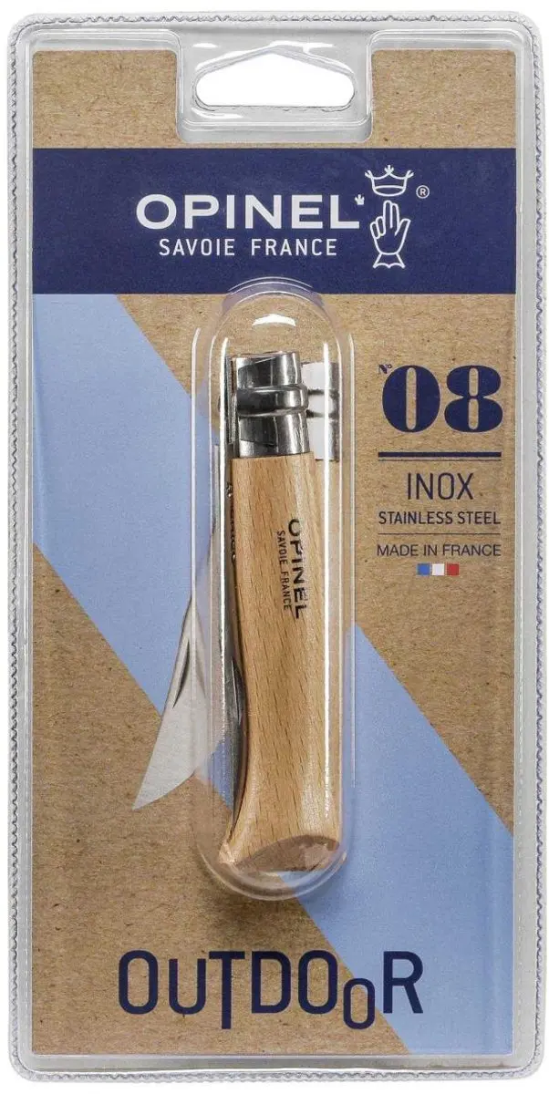 Opinel zakmes no.8 rvs hout - afbeelding 6 van 6