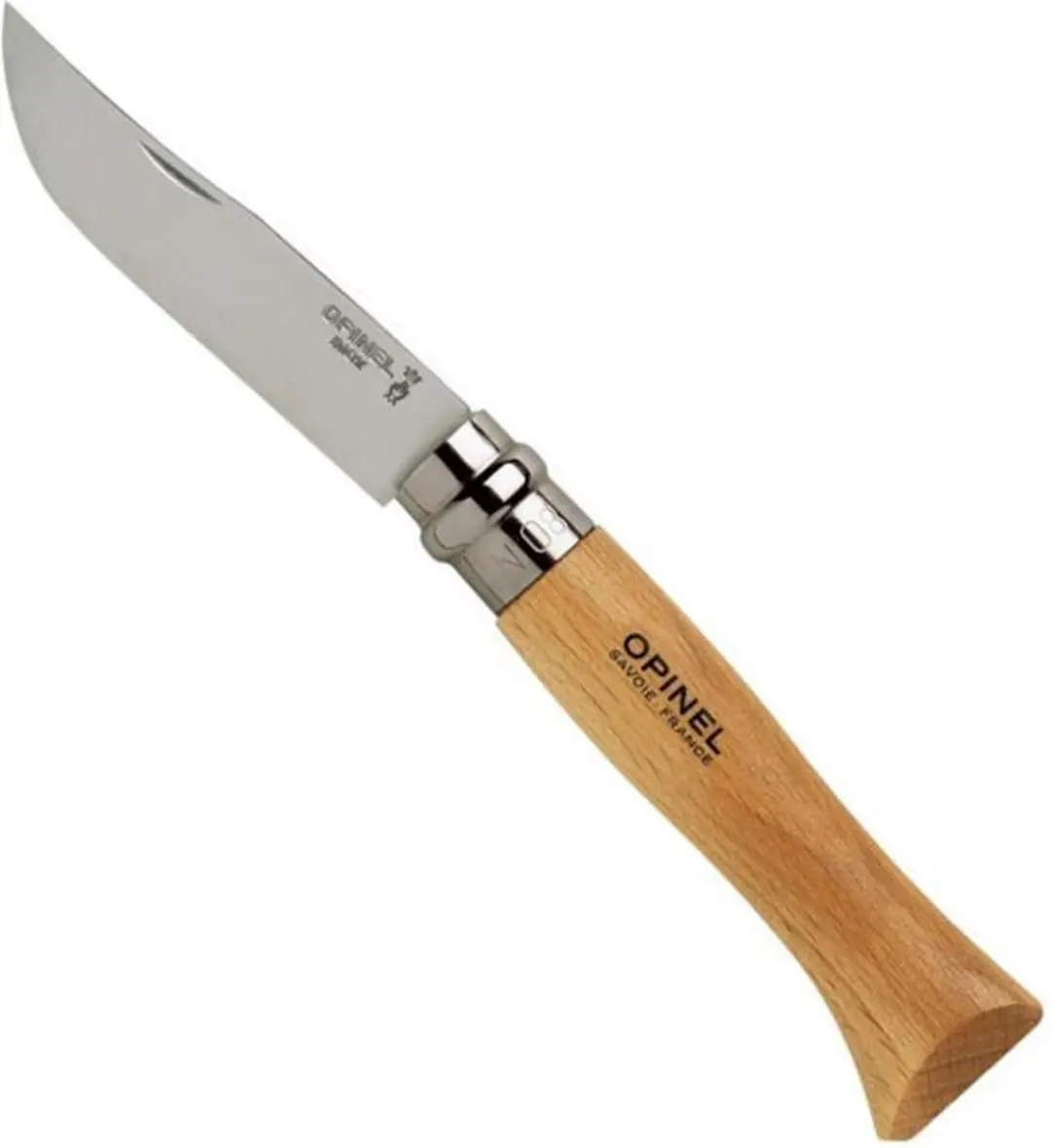 Opinel zakmes no.8 rvs hout - afbeelding 2 van 6