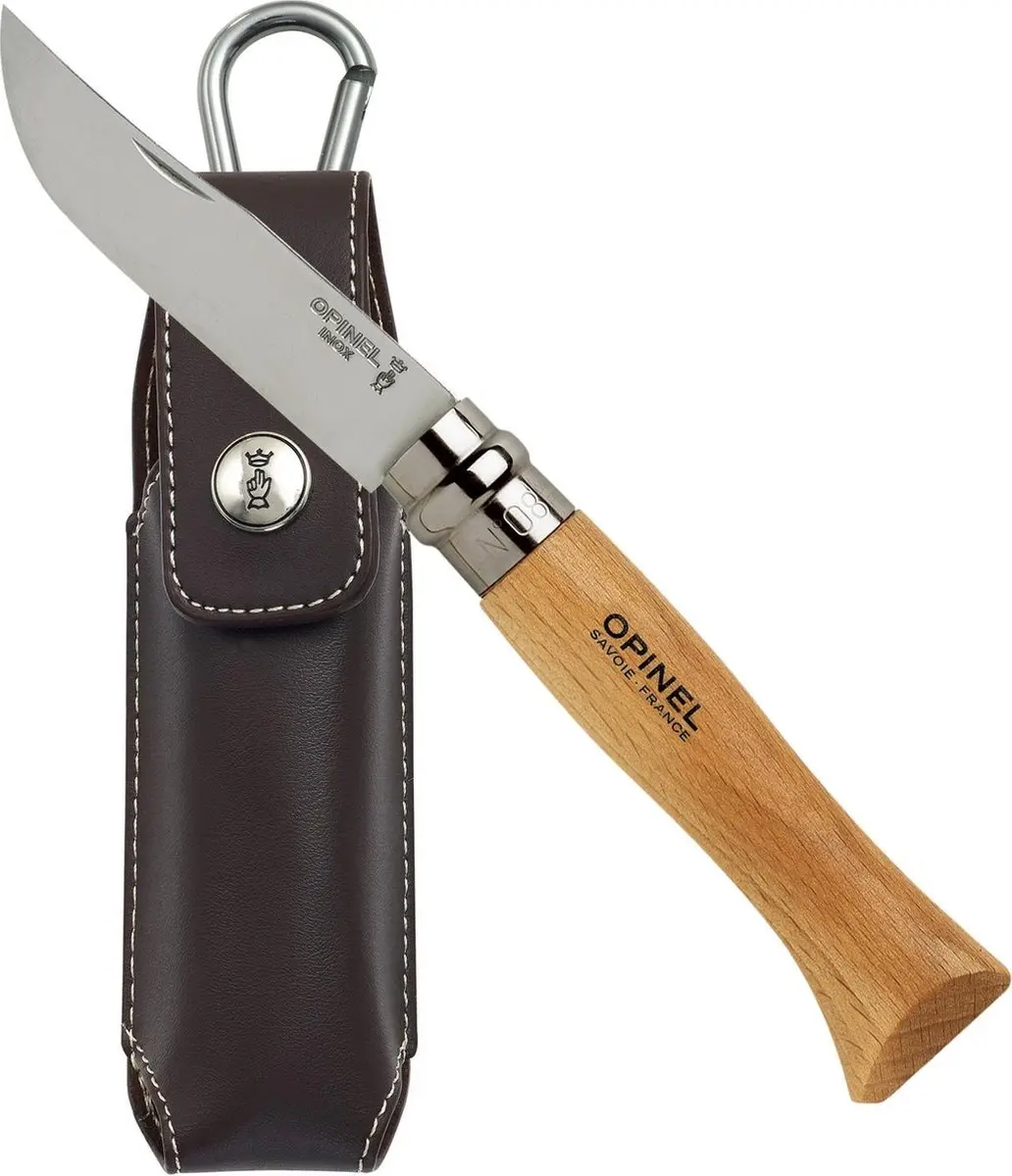 Opinel Tradition Inox N°08 Zakmes - 8,5cm - Beukenhout - afbeelding 3 van 6