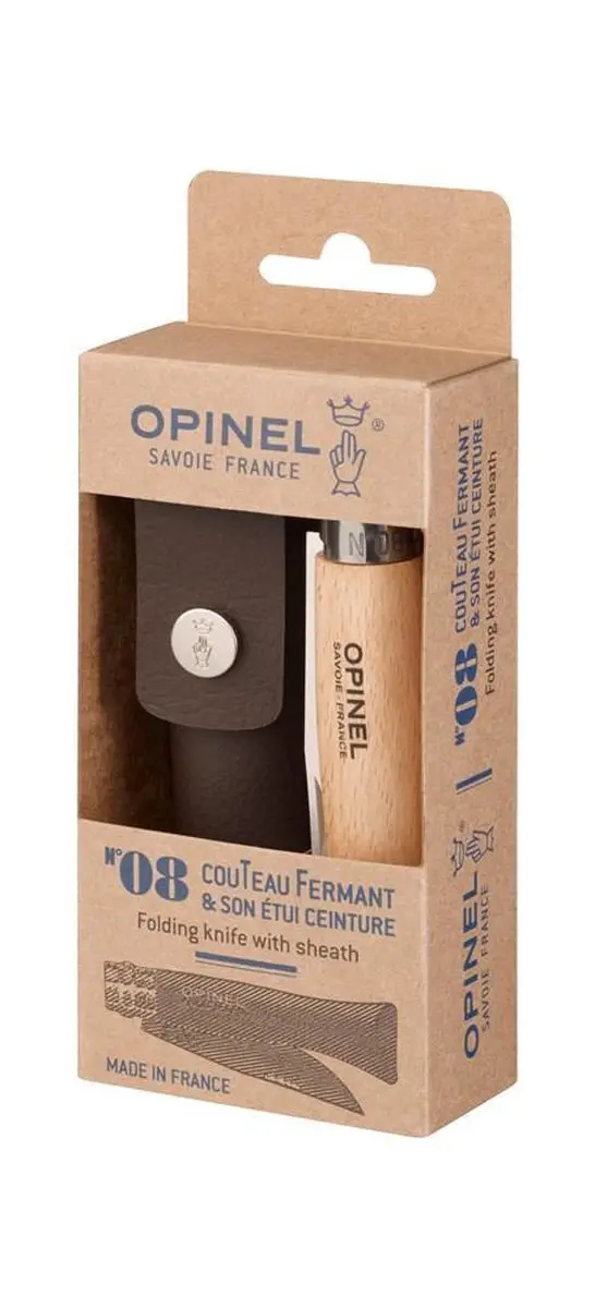 Opinel Tradition Inox N°08 Zakmes - 8,5cm - Beukenhout - afbeelding 6 van 6