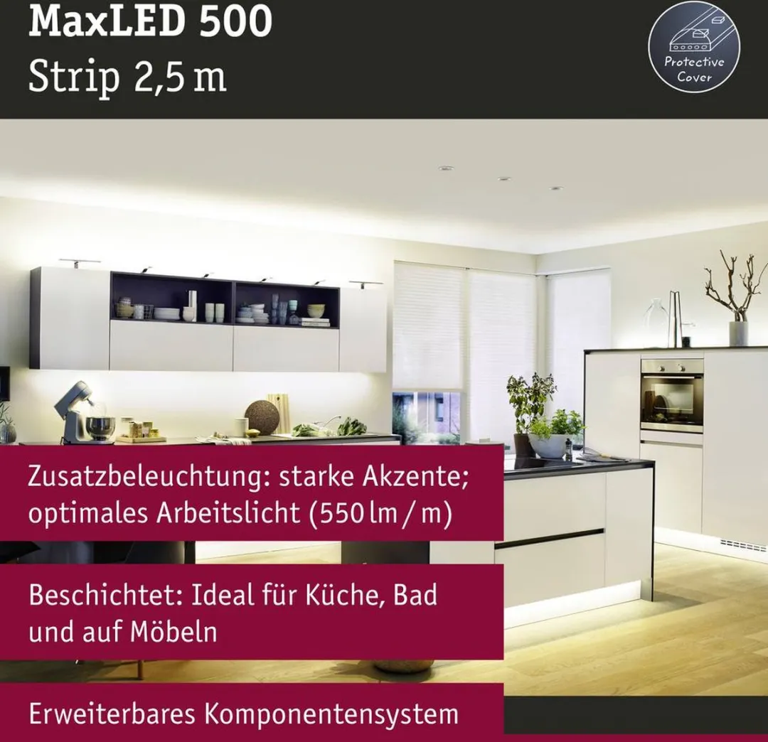Paulmann LED-stripuitbreiding 24V 2,5m Warmwit - Zilver