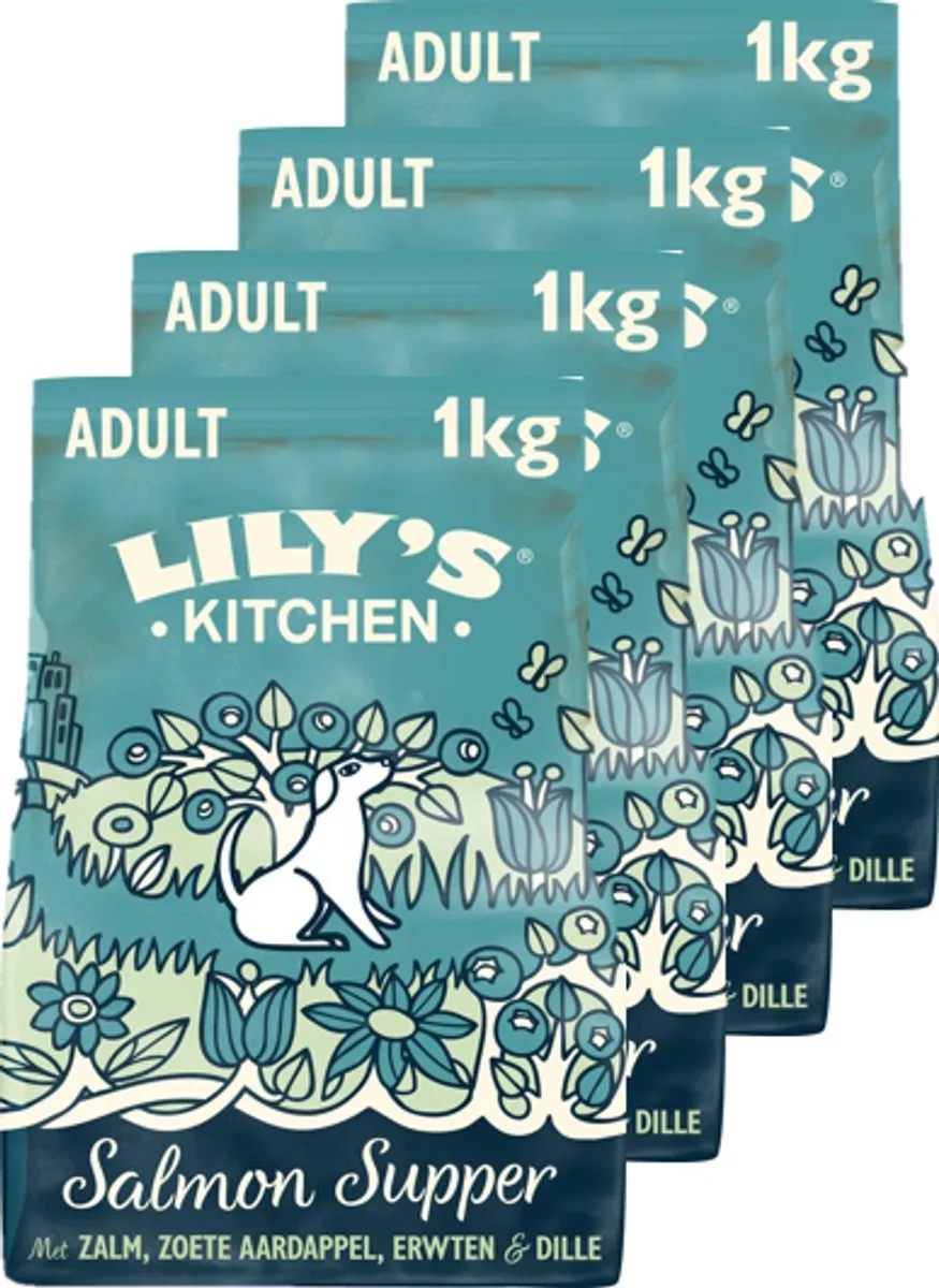 Lily's Kitchen Salmon Supper Hondenvoer Droogvoer - 4x1kg