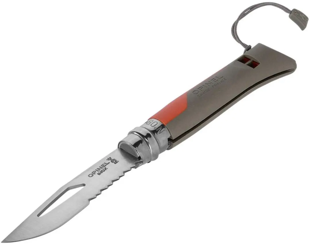 Opinel No. 08 Outdoor Zakmes - RVS - Rood - afbeelding 2 van 5