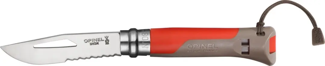 Opinel No. 08 Outdoor Zakmes - RVS - Rood - afbeelding 3 van 5