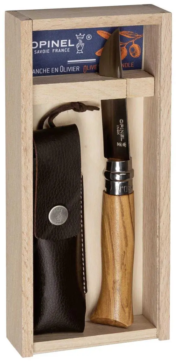 Opinel N°08 Zakmes - Olijfhout - afbeelding 3 van 6
