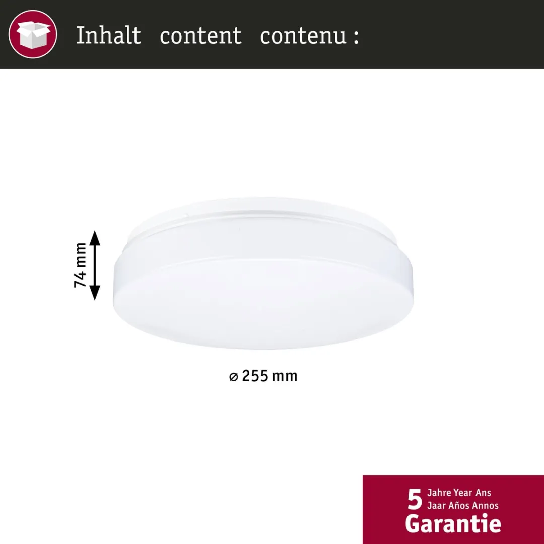 Paulmann Axin Plafondlamp IP44 E27 18W - Wit - afbeelding 6 van 6