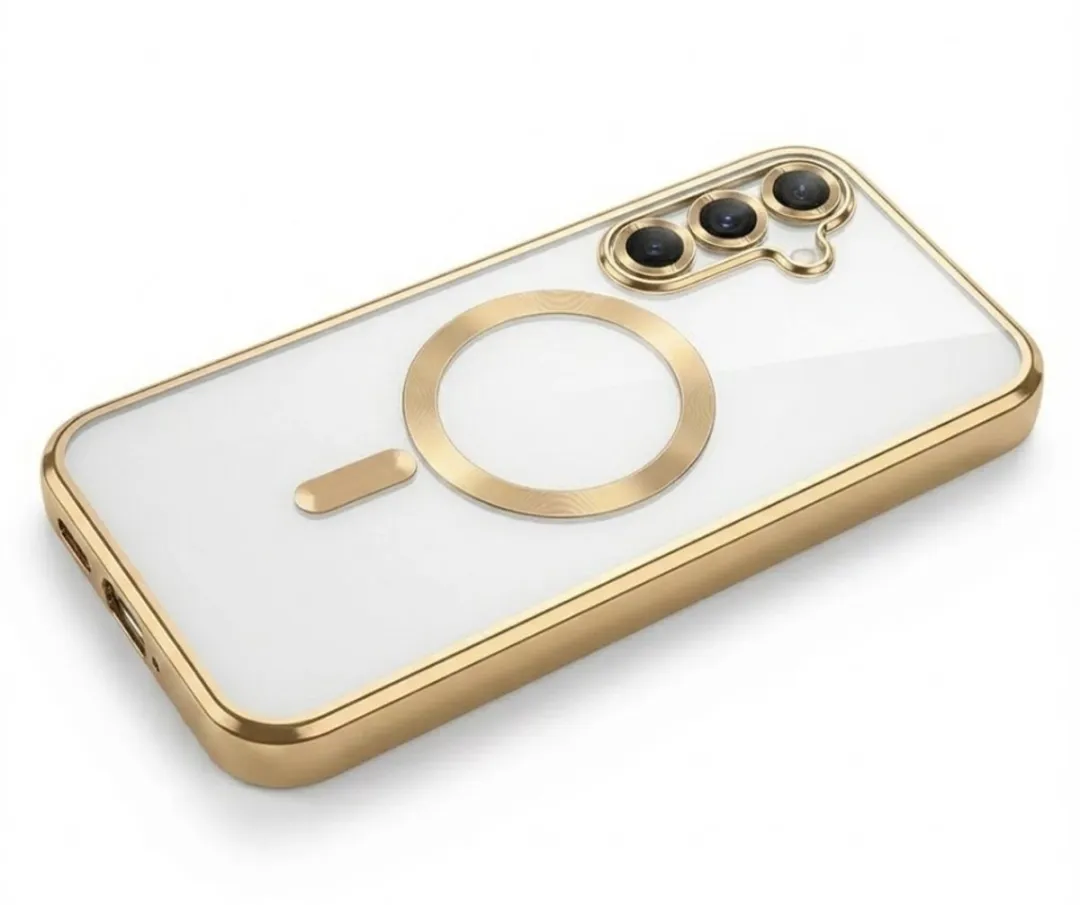 NUVEX Transparant Goud Telefoonhoesje S25 Plus