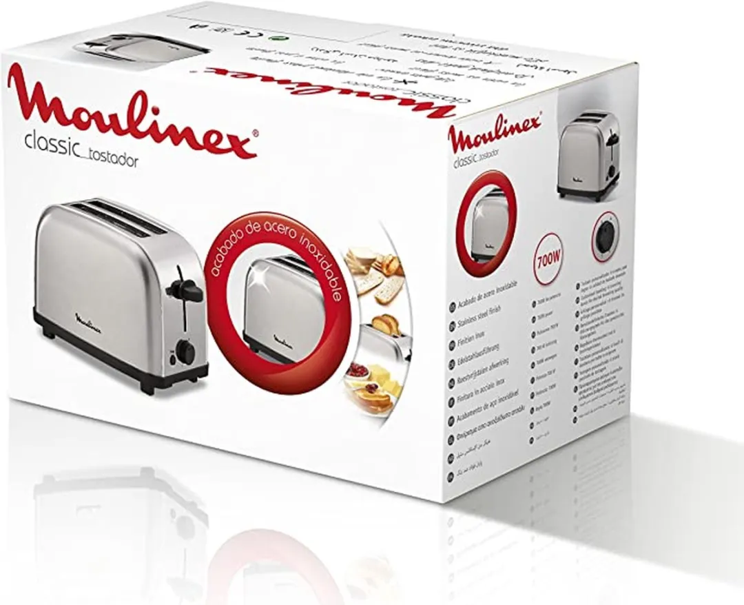 Moulinex LT330D Broodrooster 2 Sneden 700W - Rood