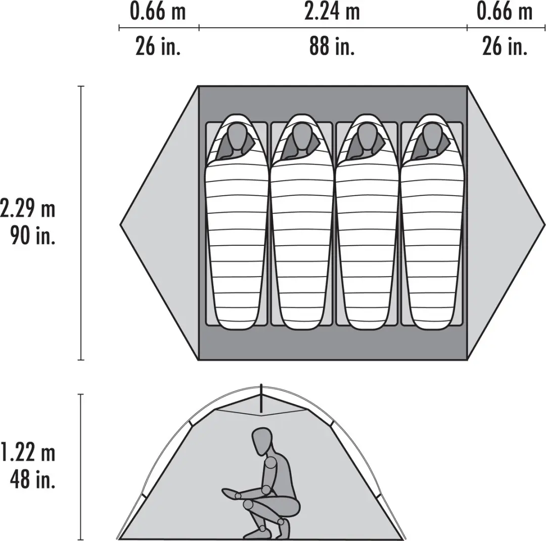 MSR Elixir 4 Tent - Koepeltent - Green - afbeelding 6 van 6