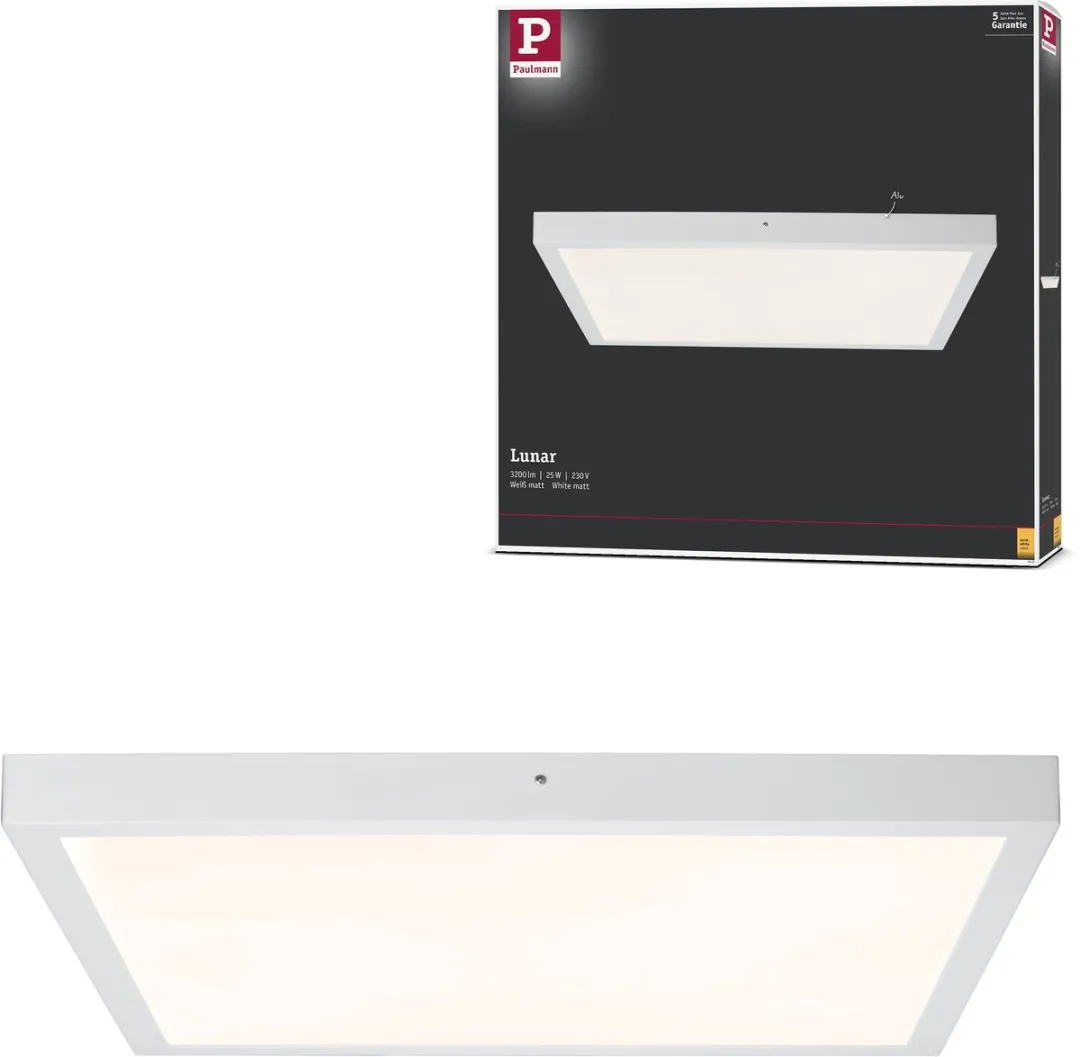 Paulmann LED-paneel Lunar Hoekig 600x600mm 25W 2100lm