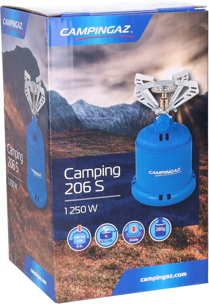 Campingaz 206 Camping Kooktoestel - 1 Pits - 1250W - Blauw - afbeelding 2 van 6
