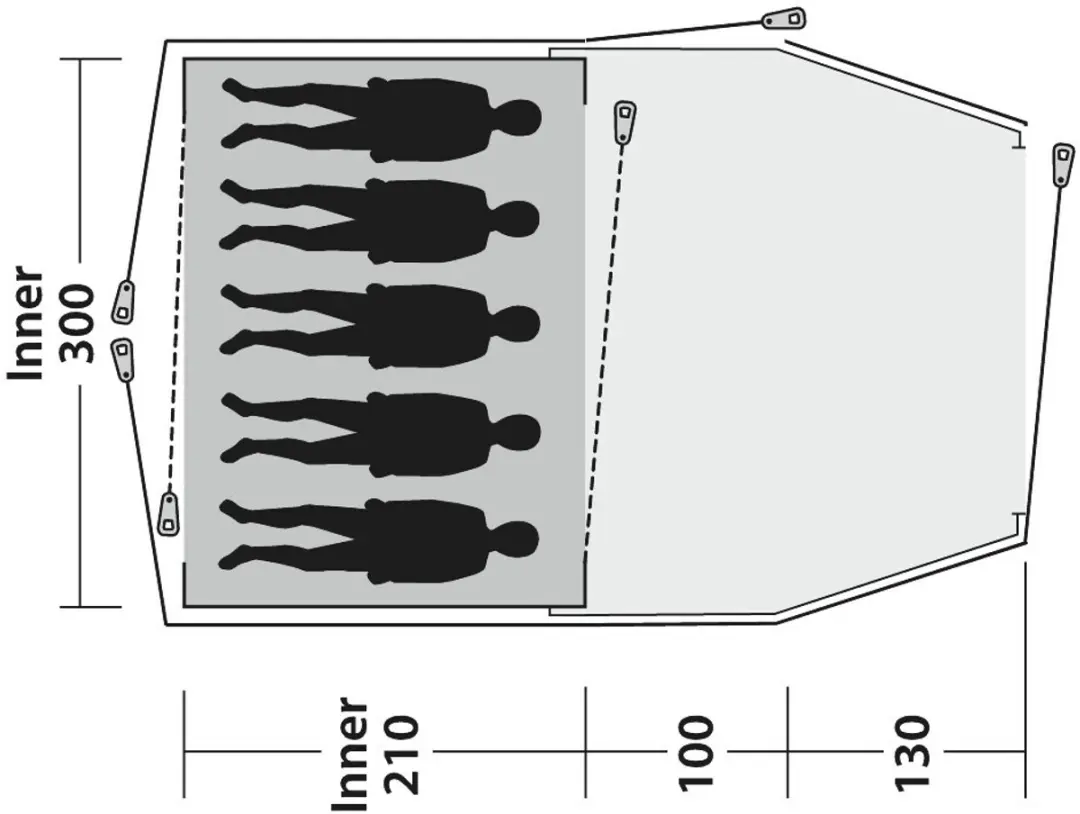 Outwell Cloud 5 Koepeltent - 5 Personen - Groen - afbeelding 3 van 6