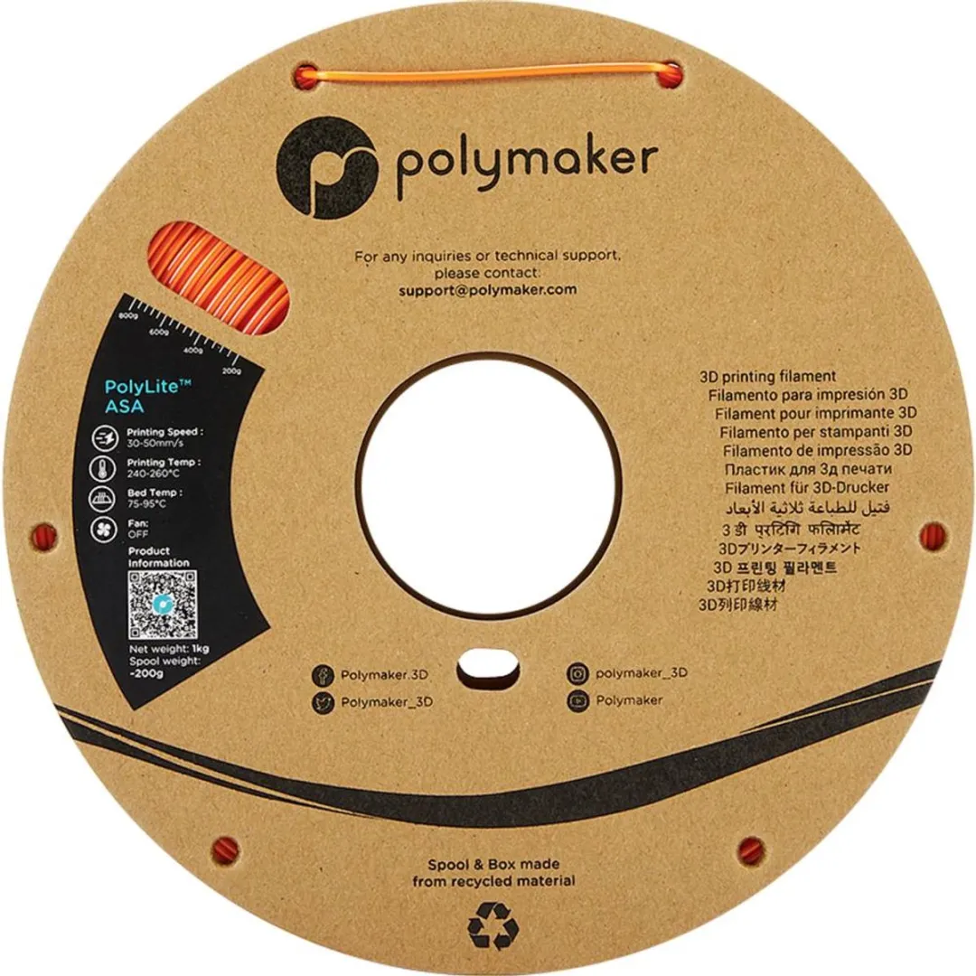 Polymaker PF01007 ASA Filament 1.75mm - 1000g - Oranje