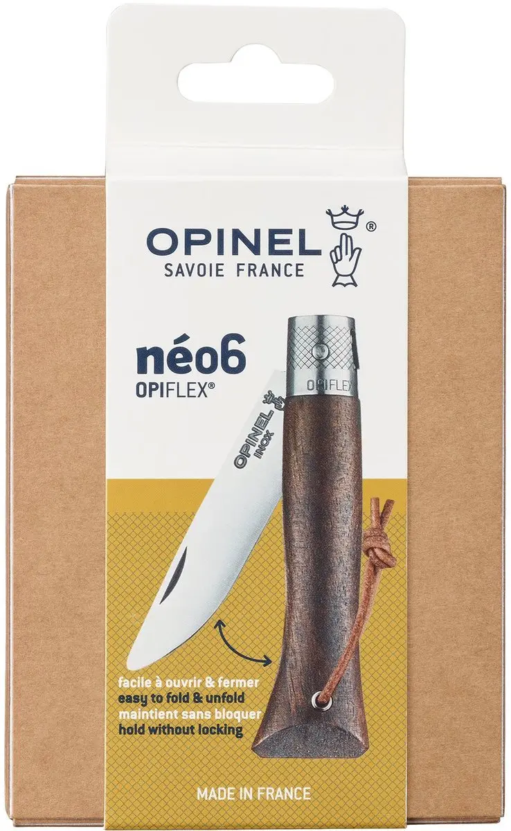 Opinel Néo6 Opiflex Zakmes - Black Walnut Hout - RVS - 003108 - afbeelding 6 van 6