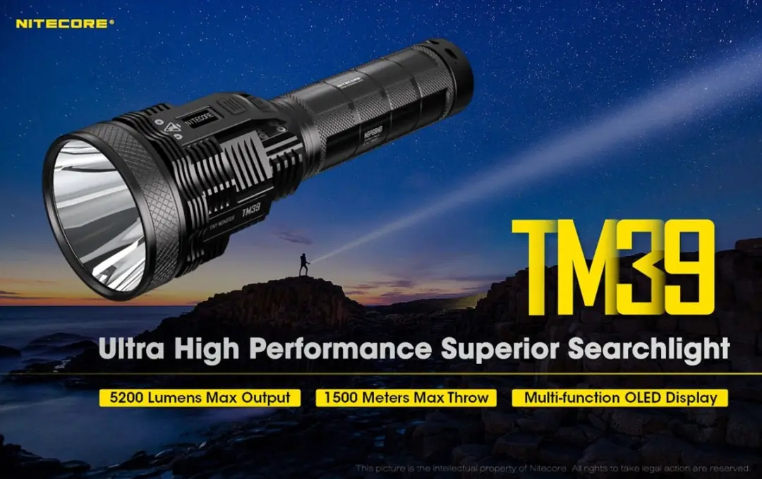 Nitecore TM39 Tactische Zaklamp Oplaadbaar - Zwart - afbeelding 5 van 6