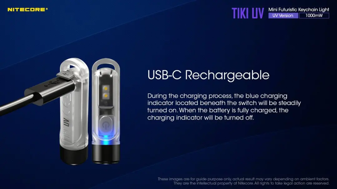 Nitecore TIKI UV NC-TIKIUV Zaklamp - 70 lm - Zwart - afbeelding 5 van 6