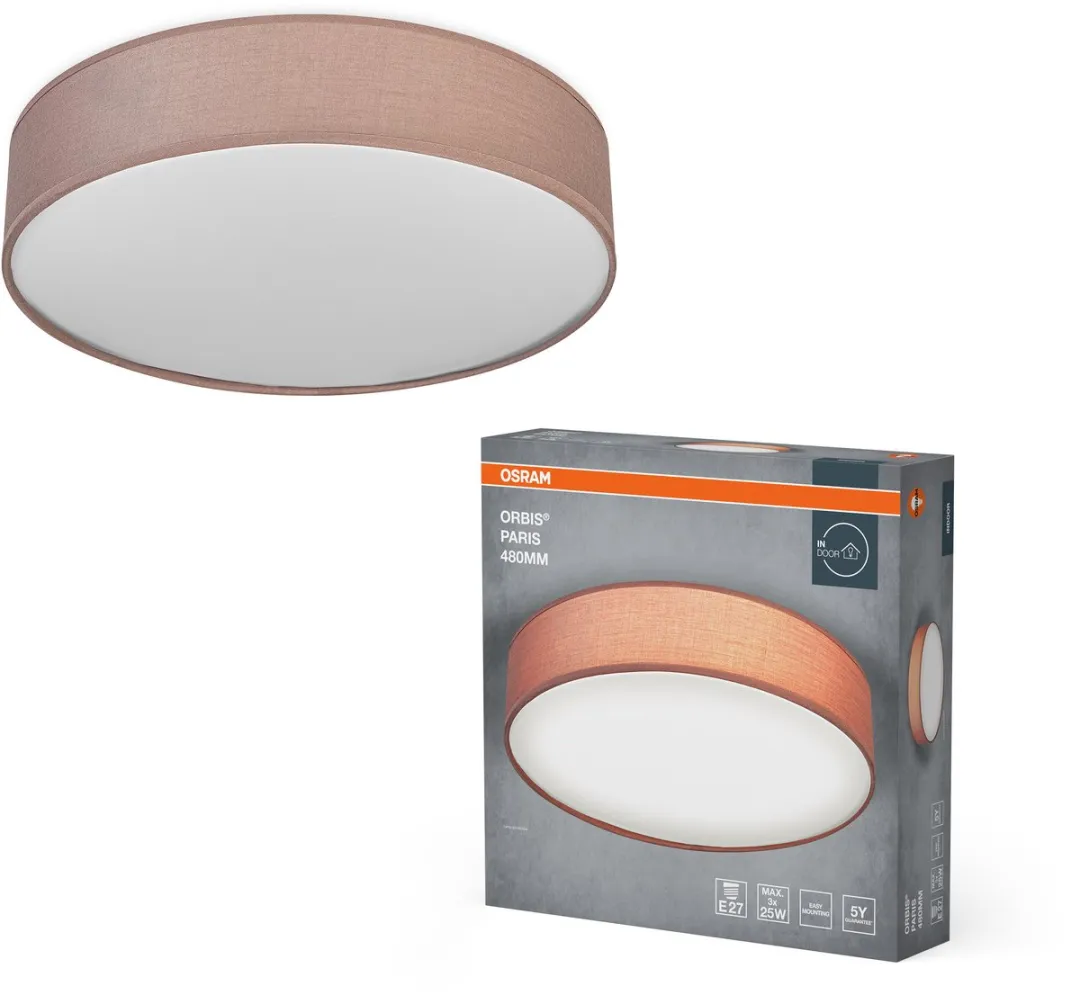 Osram Orbis Paris Plafondlamp 480mm - 3xE27 - Bruin