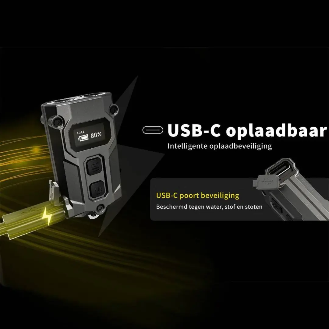 Nitecore TINI3 NC-TINI3-GR Sleutelhangerlamp - Grijs - afbeelding 6 van 6
