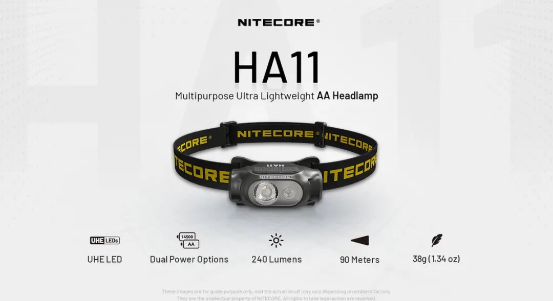 Nitecore HA11 Hoofdlamp - 240 Lumen - Zwart - afbeelding 3 van 6
