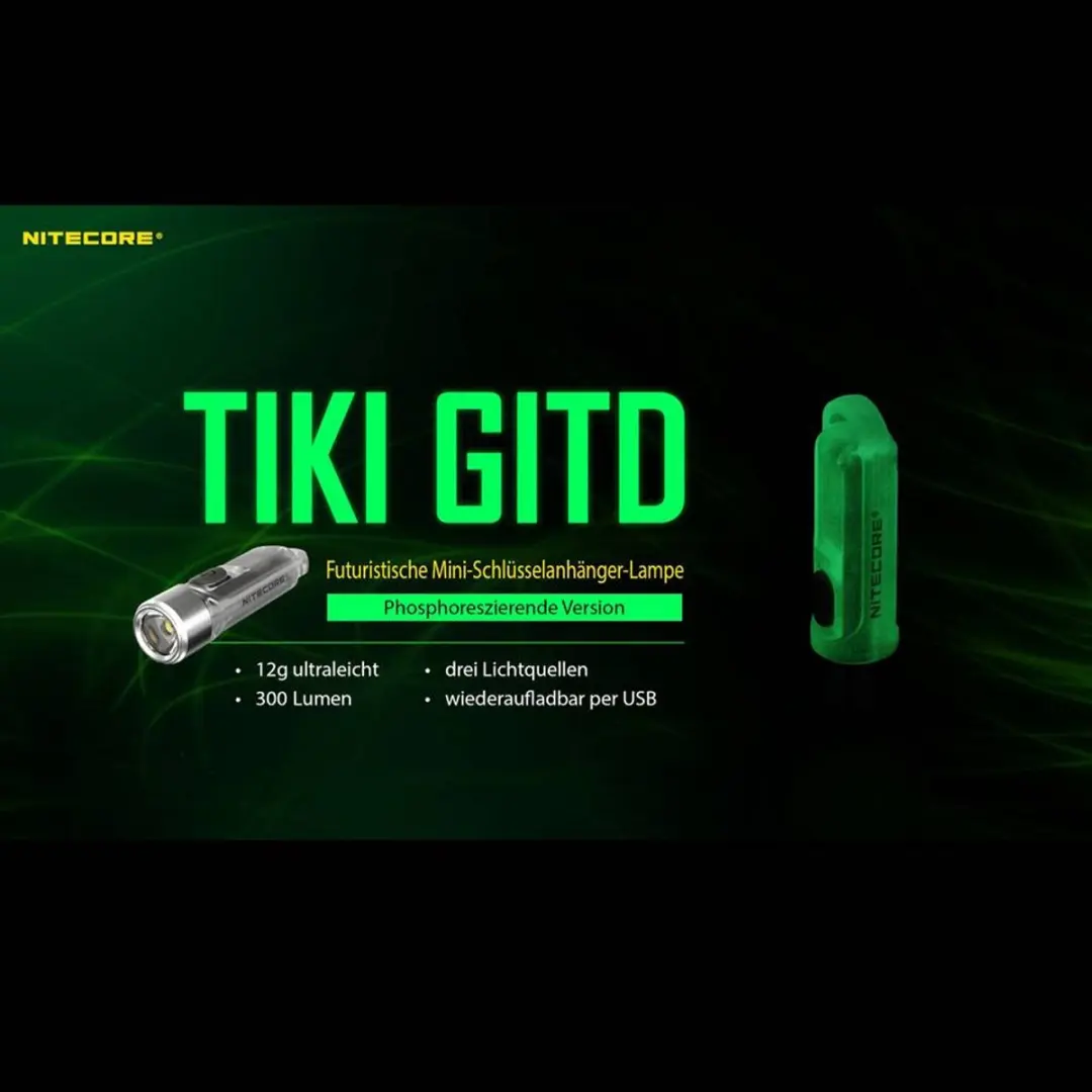 Nitecore Tiki GITD Sleutelhanglamp - 300 lumen - afbeelding 3 van 6