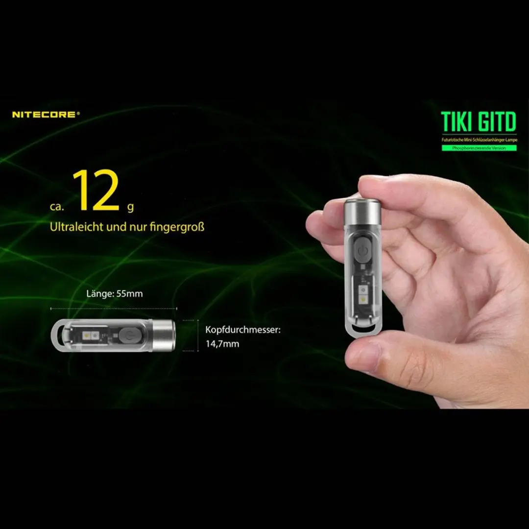 Nitecore Tiki GITD Sleutelhanglamp - 300 lumen - afbeelding 4 van 6