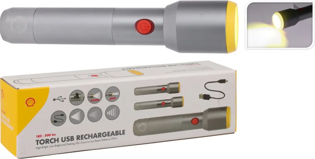 Shell C22-300310 Zaklantaarn - Aluminium 17cm - afbeelding 2 van 3