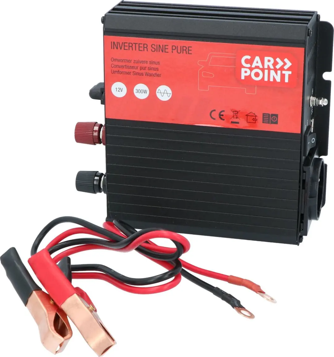 Carpoint Zuivere Sinus Omvormer 12V naar 230V - 300W - afbeelding 3 van 6