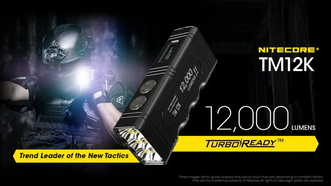 Nitecore TM12K Tiny Monster Zaklamp - 12.000 lumen - Zwart - afbeelding 3 van 6
