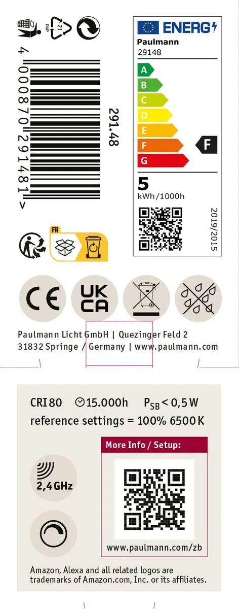 Paulmann Zigbee 3.0 Smart Home Starterkit - 4x GU10 RGBW 4.8W - Zwart - afbeelding 6 van 6
