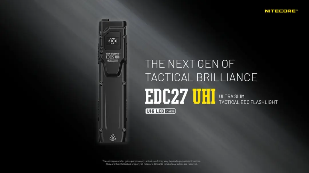 Nitecore EDC27 UHi Zaklamp - 3100 lumen - Zwart - afbeelding 4 van 6
