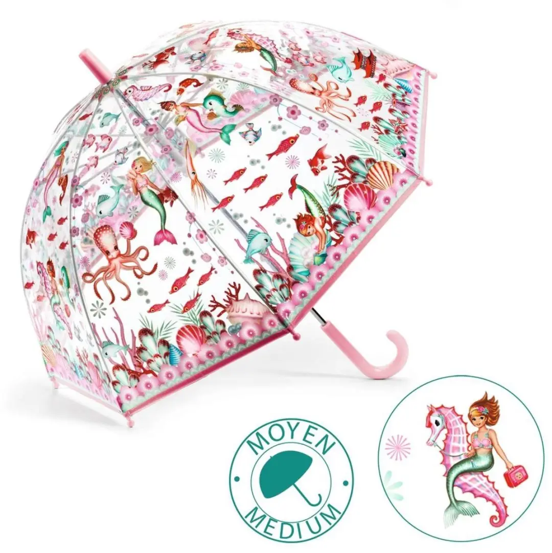 Djeco Paraplu Mermaid - Zeemeermin - Multicolore - afbeelding 2 van 2