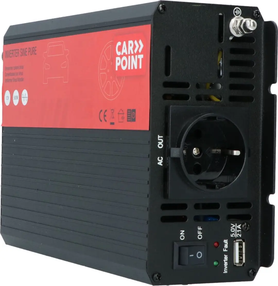 Zuivere Sinus Omvormer 12V naar 230V 500W - afbeelding 4 van 6