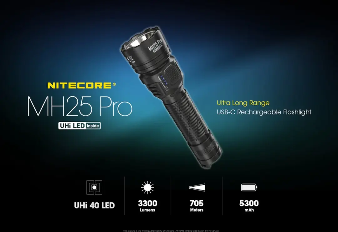 Nitecore MH25 Pro Zaklamp - 3300 lumen - afbeelding 2 van 6