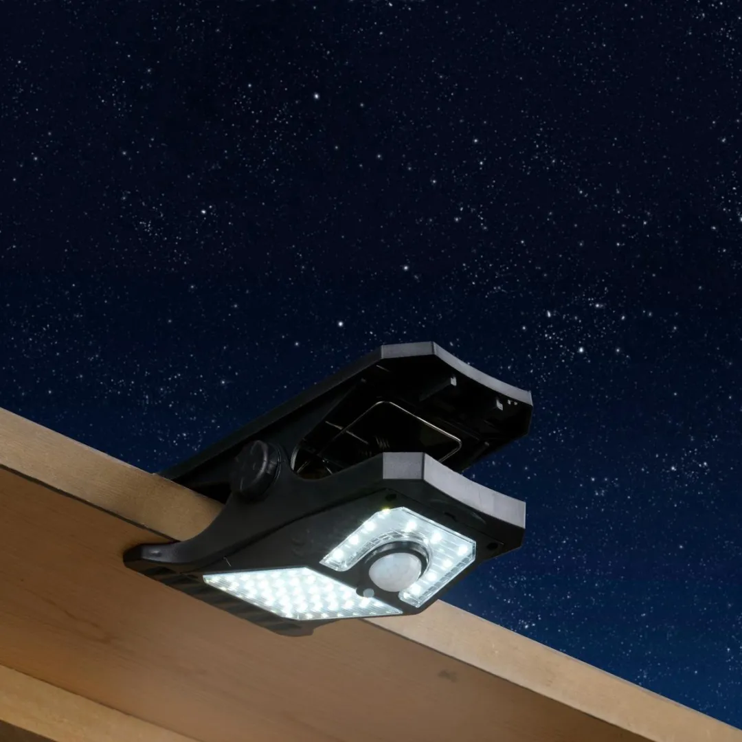 Grundig Solar Tuinverlichting Clip - Koel wit 10W - Zwart