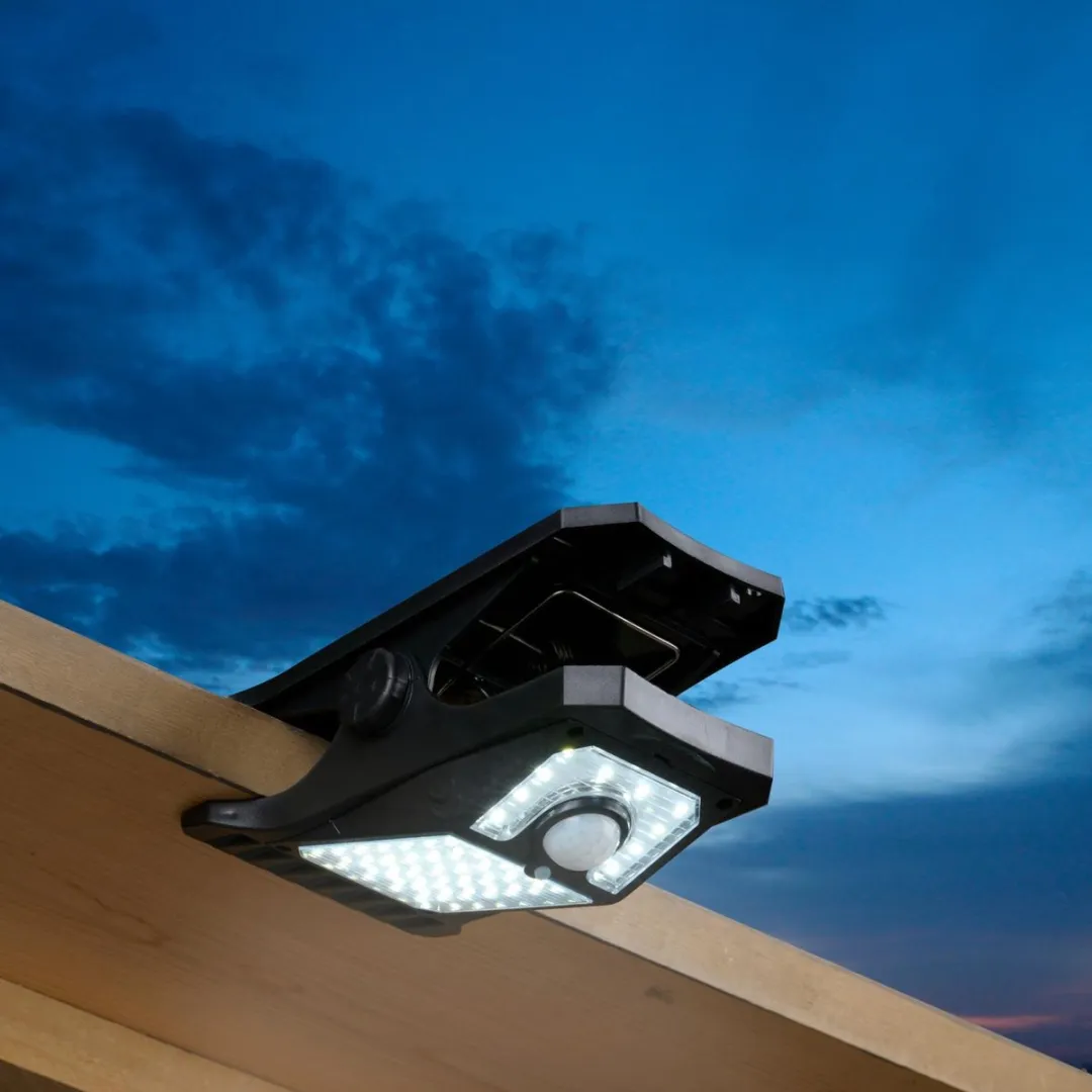 Grundig Solar Tuinverlichting Clip - Koel wit 10W - Zwart