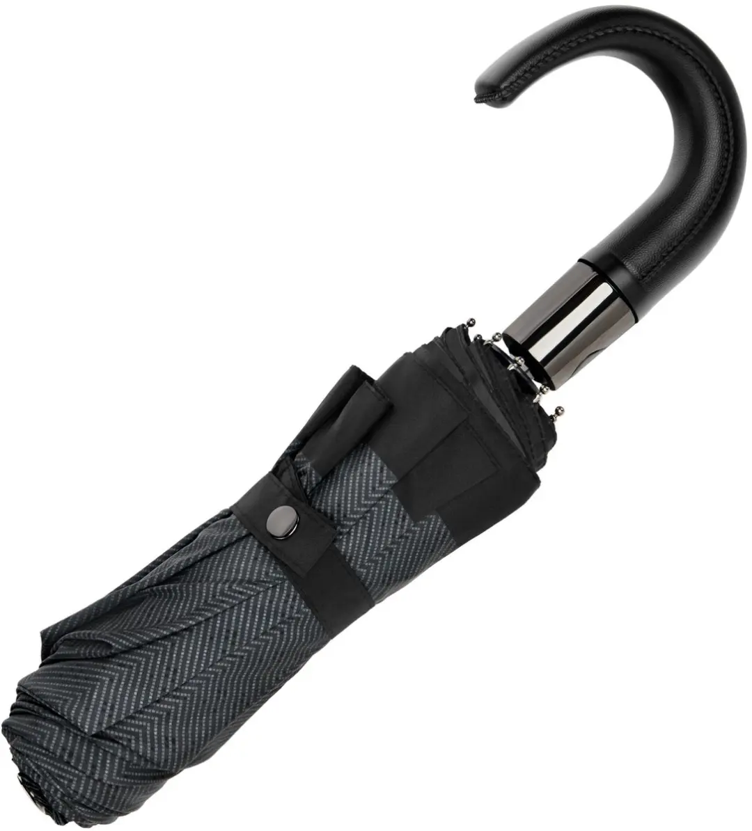 HUGO BOSS Pocket Umbrella Chevron Paraplu - Dark Grey - afbeelding 6 van 6