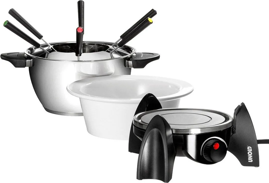 Unold 48615 Fonduepan - 500W - 6 Personen - Rvs/Zwart - afbeelding 6 van 6