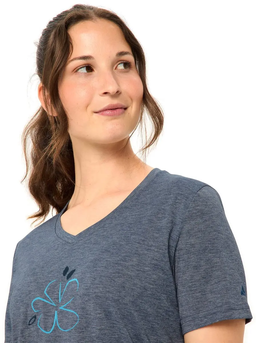 VAUDE Skomer print T-shirt III, functioneel shirt, dames outdoor sport t-shirt, reguliere pasvorm - afbeelding 3 van 6