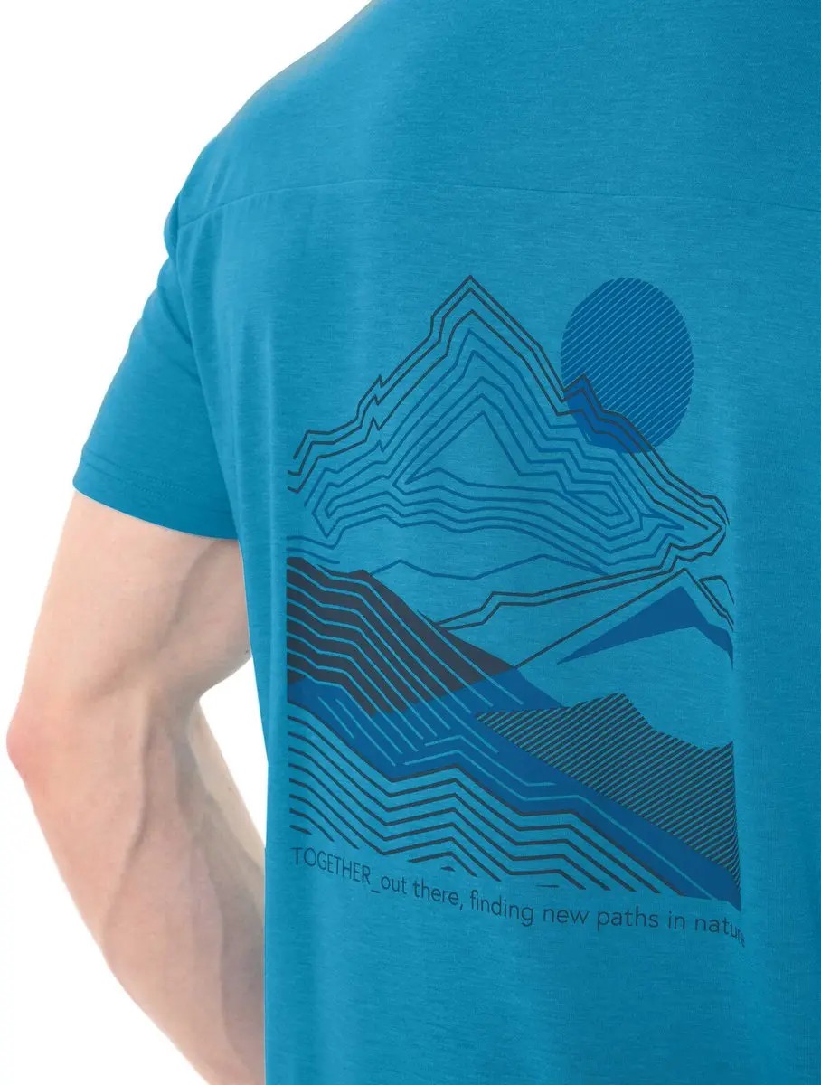 VAUDE Tekoa III Heren T-Shirt - Active Blue - XL - afbeelding 4 van 6