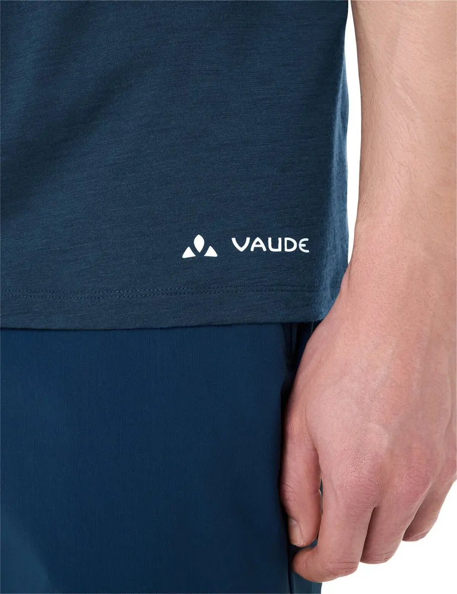 VAUDE Tekoa Wool T-shirt - Dark Sea/Blue, L - afbeelding 4 van 6