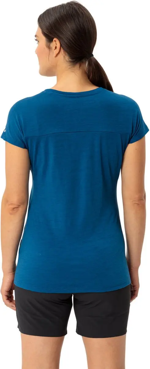 VAUDE Tekoa Wollen Dames T-Shirt - Shore Blue - afbeelding 6 van 6