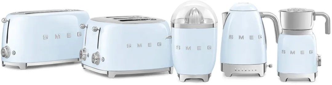 Smeg TSF03PBEU Broodrooster 4x4 - 2000W - Pastelblauw