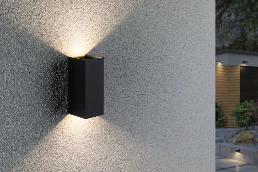 Paulmann LED Wandlamp Flame IP44 Antraciet - 2x2,8W 3000K