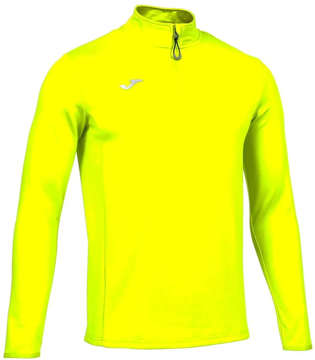 Joma Running Night Fleece Met Halve Rits Geel 2XL Man
