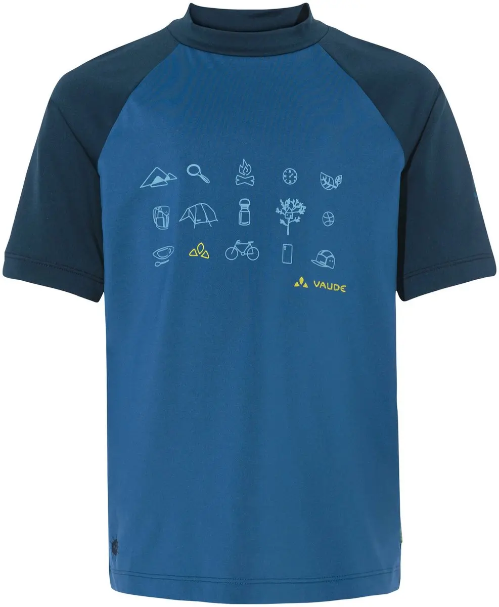 Vaude Solaro Iii T-shirt Met Korte Mouwen Blauw 104 cm Jongens