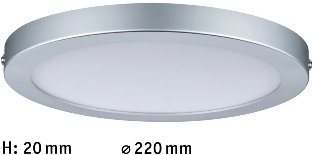 Paulmann LED-paneel Atria Rond 22cm 14W - 1150lm - Chroom mat
