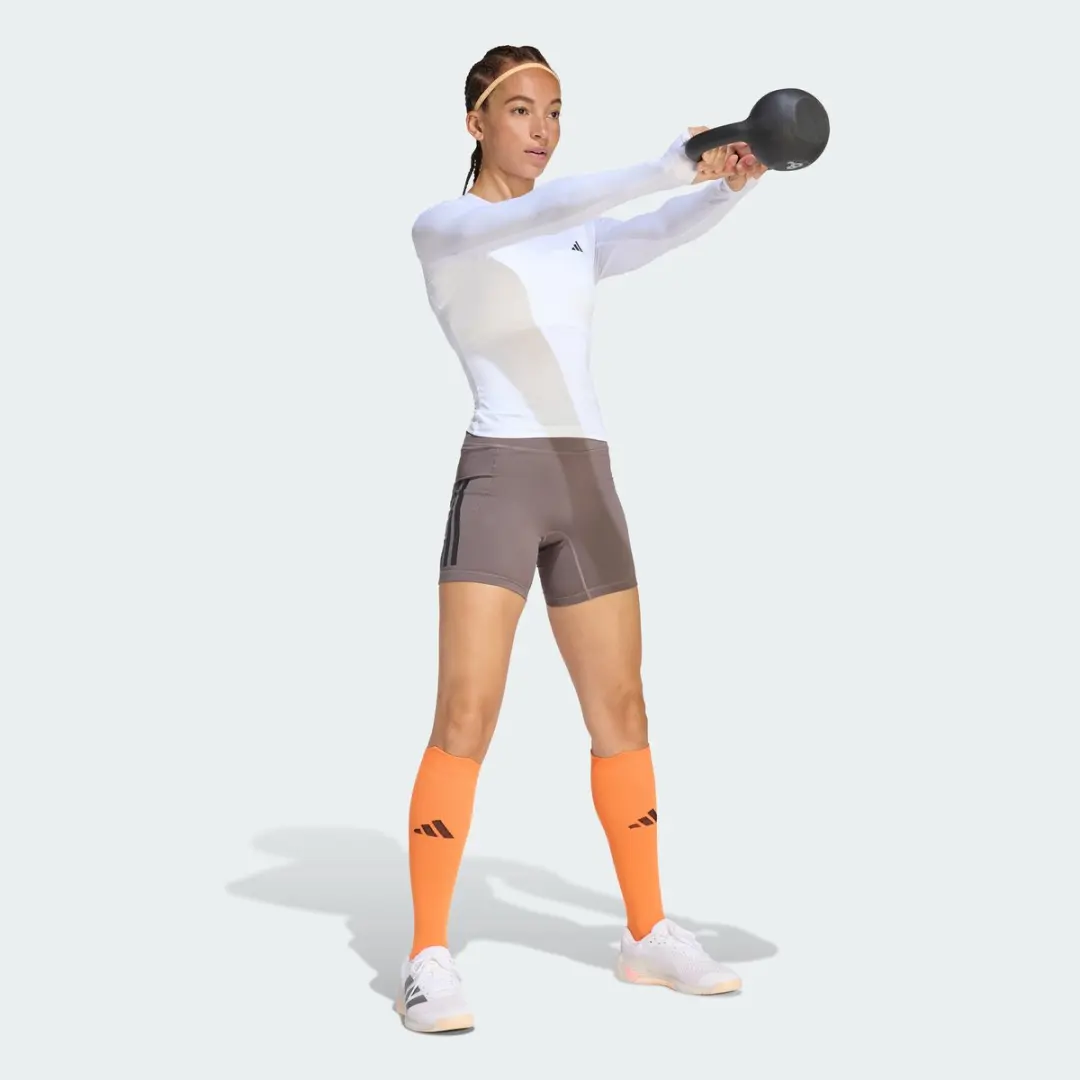 adidas Essentials Contour Longsleeve Dames - Wit - XL - afbeelding 3 van 6