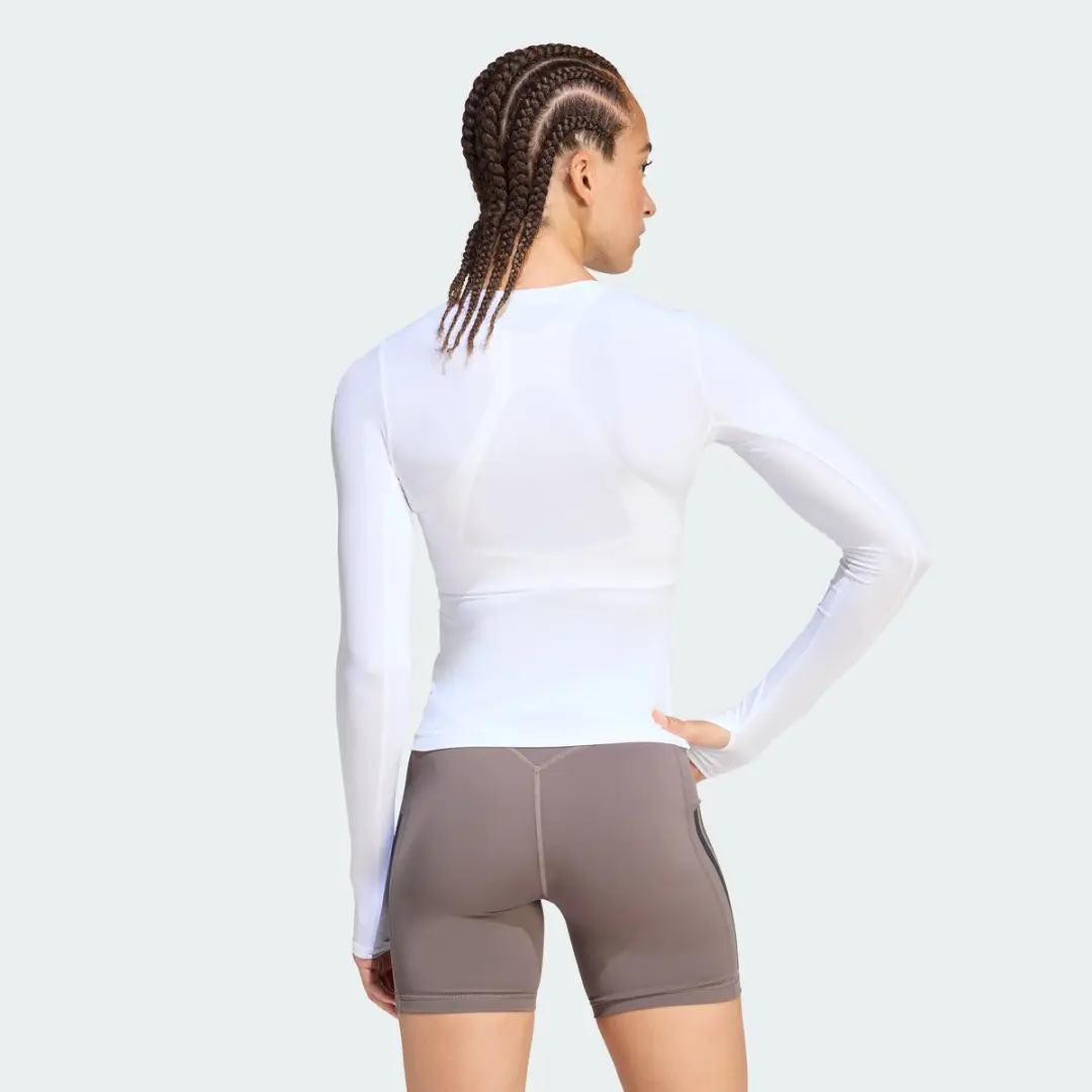 adidas Essentials Contour Longsleeve Dames - Wit - XL - afbeelding 6 van 6